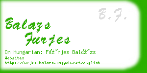 balazs furjes business card